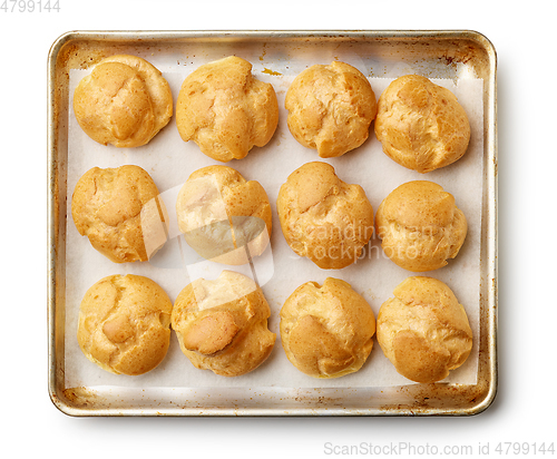 Image of freshly baked cream puffs