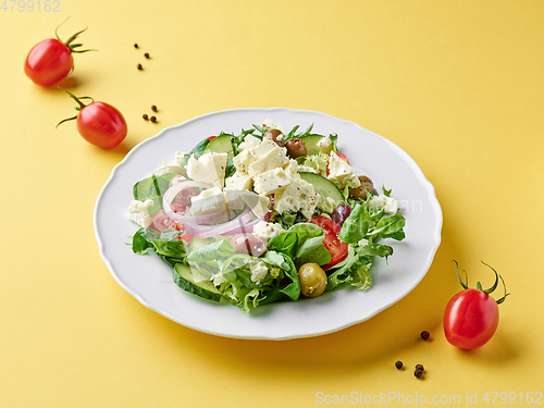 Image of plate of fresh greek salad