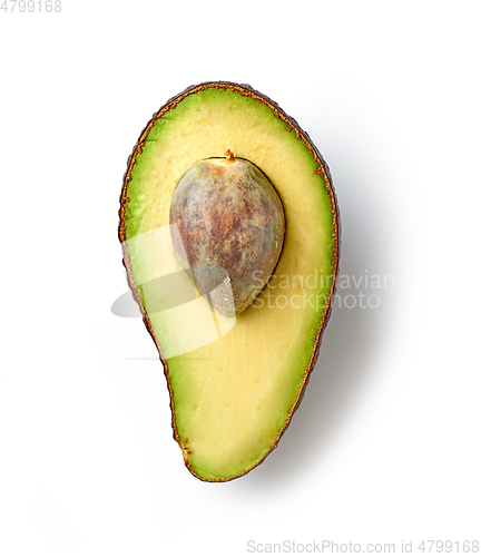 Image of half of fresh raw avocado