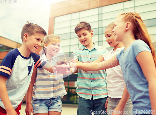 Image of group of happy elementary school students