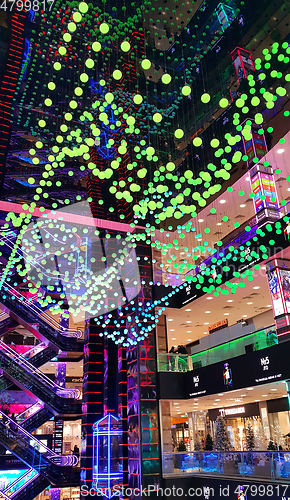 Image of Futuristic design of the atrium in the shopping center European 