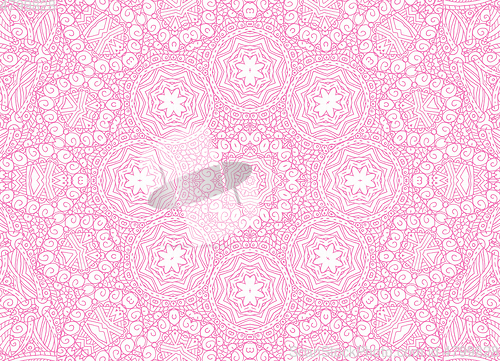 Image of Abstract concentric outline pink pattern