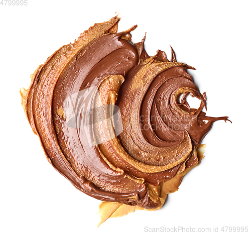 Image of chocolate cream and peanut butter