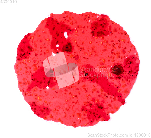 Image of round shape red jam