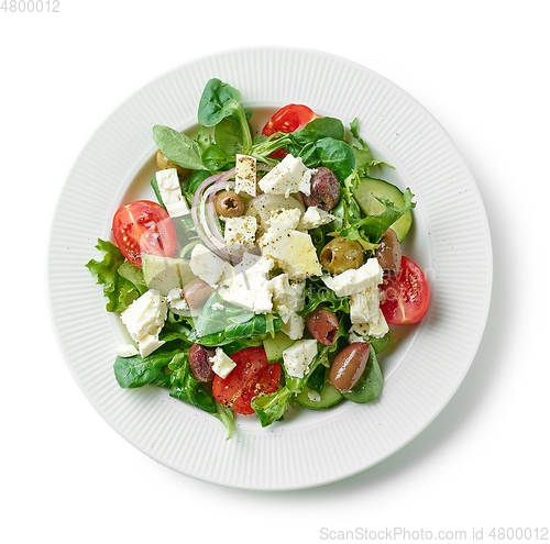 Image of plate of fresh greek salad