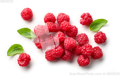 Image of composition of fresh berries and green leaves