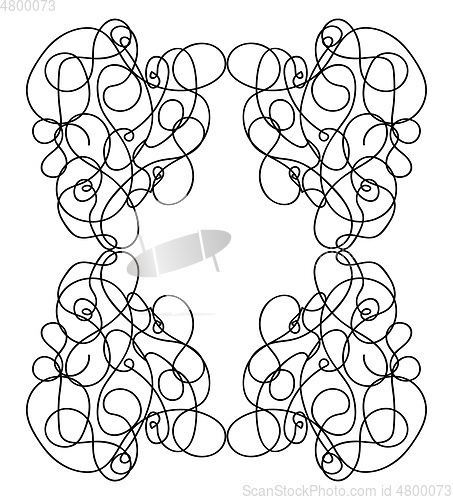 Image of Doodle of lines vector or color illustration