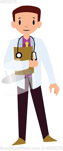 Image of Doctor character vector illustration on a white background