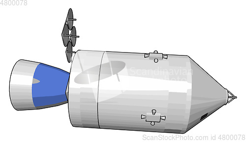 Image of The space vehicle vector or color illustration