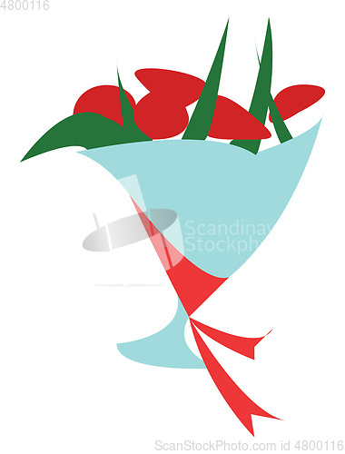 Image of A bouquet vector or color illustration