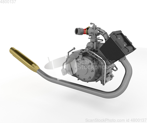 Image of A motorcycle engine vector or color illustration