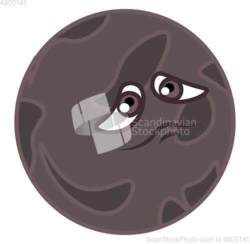 Image of Clipart of dwarf planet Pluto vector or color illustration