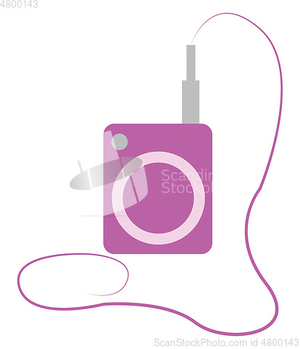 Image of A music player vector or color illustration