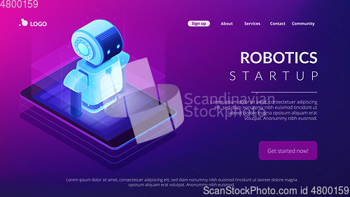 Image of Mobile robotics isometric3D landing page.