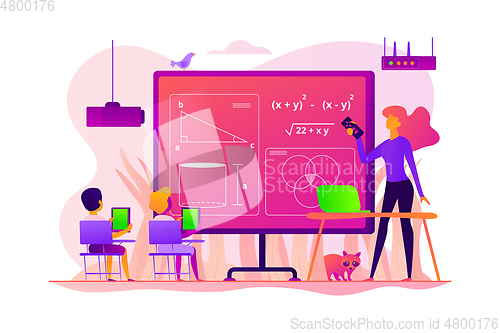 Image of Math lessons concept vector illustration.