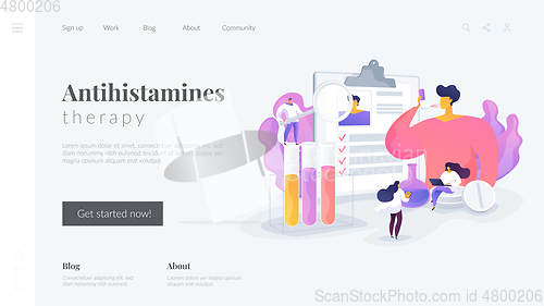 Image of Allergic diseases landing page concept