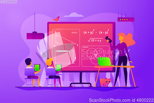 Image of Math lessons concept vector illustration.