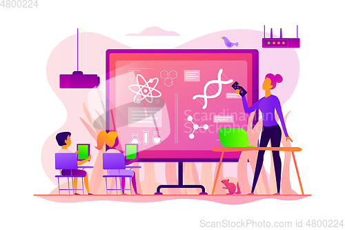 Image of Science lessons concept vector illustration.