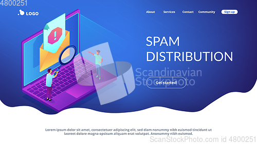 Image of Spam isometric 3D landing page.