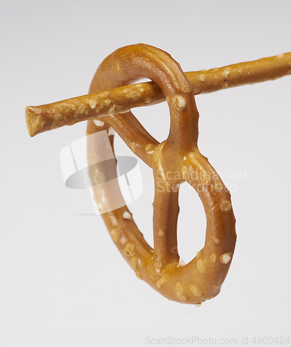 Image of small lye pretzel closeup