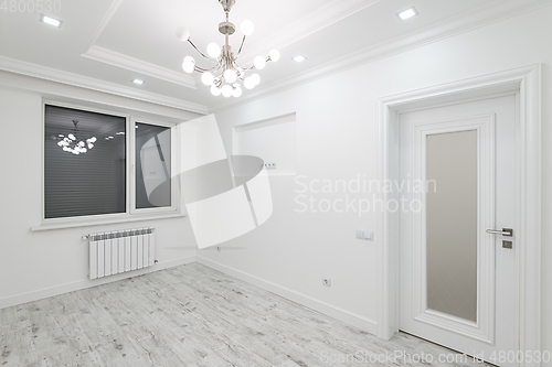 Image of modern white empty room with window