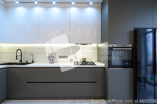 Image of Luxury modern kitchen interior