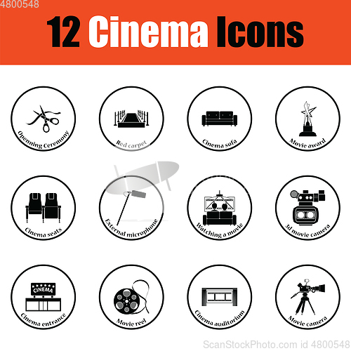 Image of Set of cinema icons