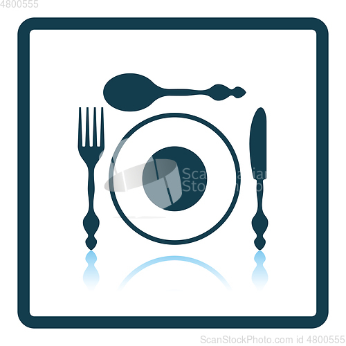 Image of Silverware and plate icon