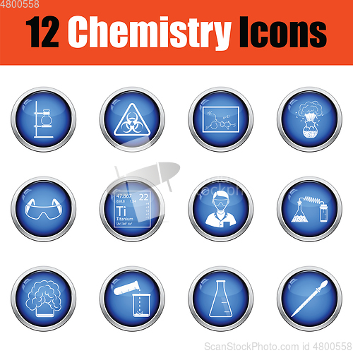 Image of Chemistry icon set. 