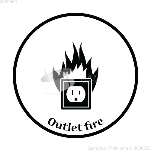 Image of Electric outlet fire icon