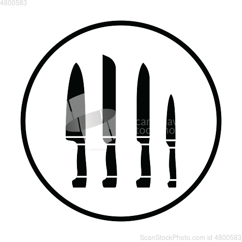 Image of Kitchen knife set icon