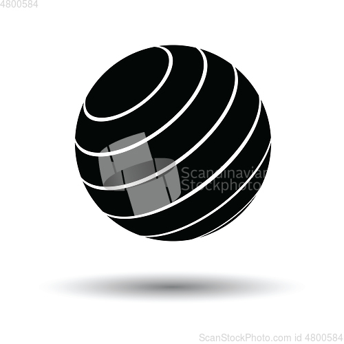 Image of Fitness rubber ball icon