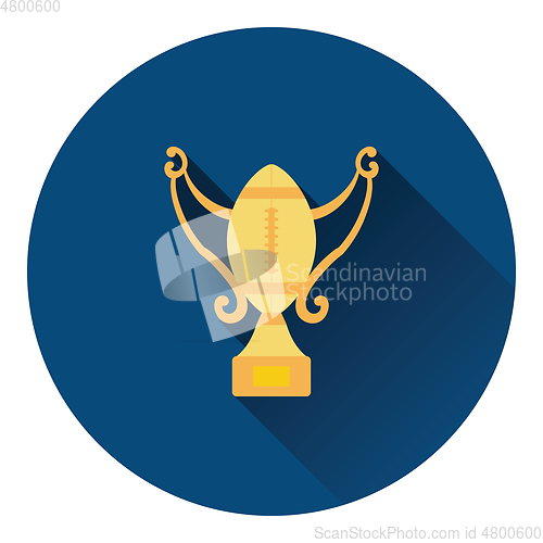 Image of American football trophy cup icon