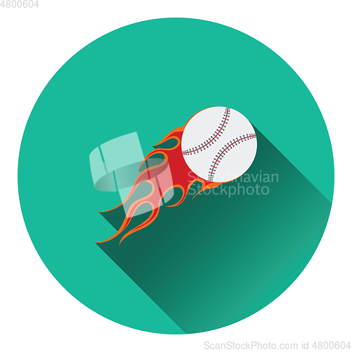 Image of Baseball fire ball icon