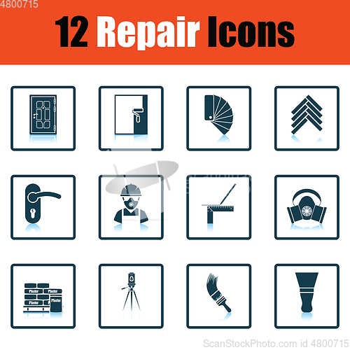 Image of Set of flat repair icons
