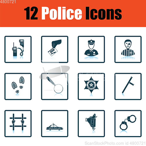 Image of Set of police icons