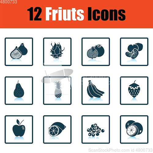 Image of Fruit icon set