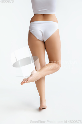 Image of Beautiful female body, concept of bodycare and lifting
