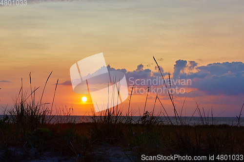 Image of Sunset over the sea of Azov