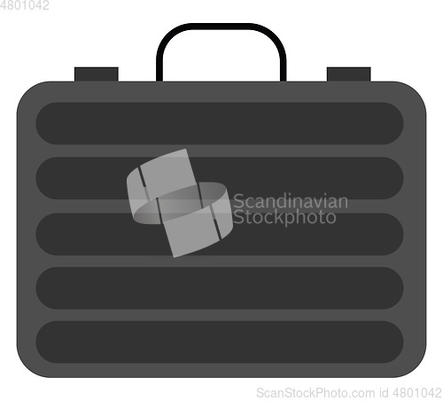 Image of Old suitcase travel item luggage or baggage vector or color illu