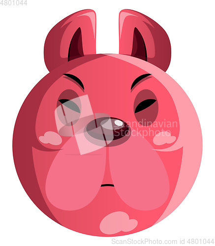 Image of Mad cartoon puppy vector illustartion on white background