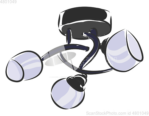 Image of Modern chandelier illustration color vector on white background