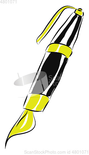 Image of Simple cartoon black pen vector illustration on white background