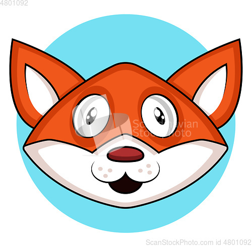 Image of Simple cartoon fox vector illustration on white background