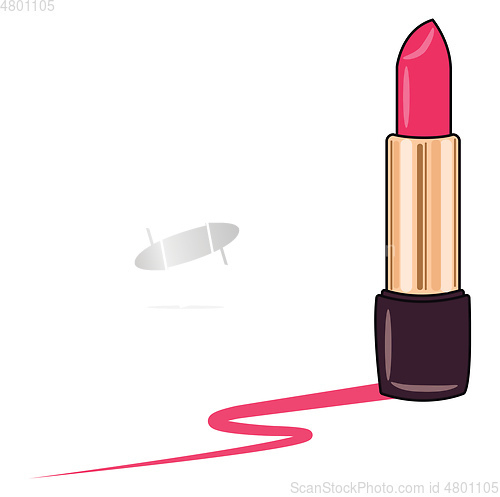 Image of Pink Lipstick vector or color illustration