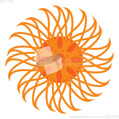 Image of Yellow flower shape design vector or color illustration