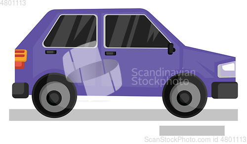 Image of Purple car vector illustration on white background.