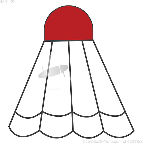 Image of A cartoon shuttlecock vector or color illustration