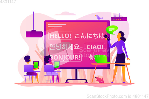 Image of Foreign languages concept vector illustration.