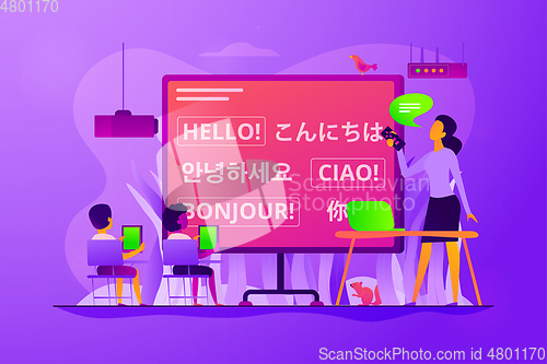 Image of Foreign languages concept vector illustration.